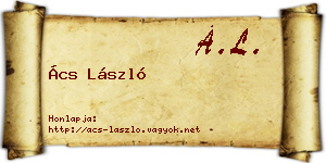 Ács László névjegykártya