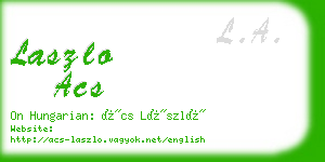laszlo acs business card